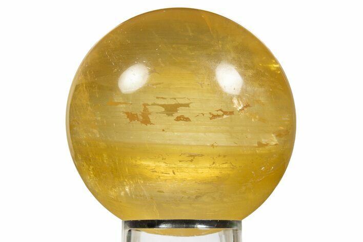 Polished Honey Calcite Sphere - China #323000